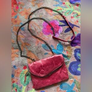 Hobo Pink Leather Crossbody Bag